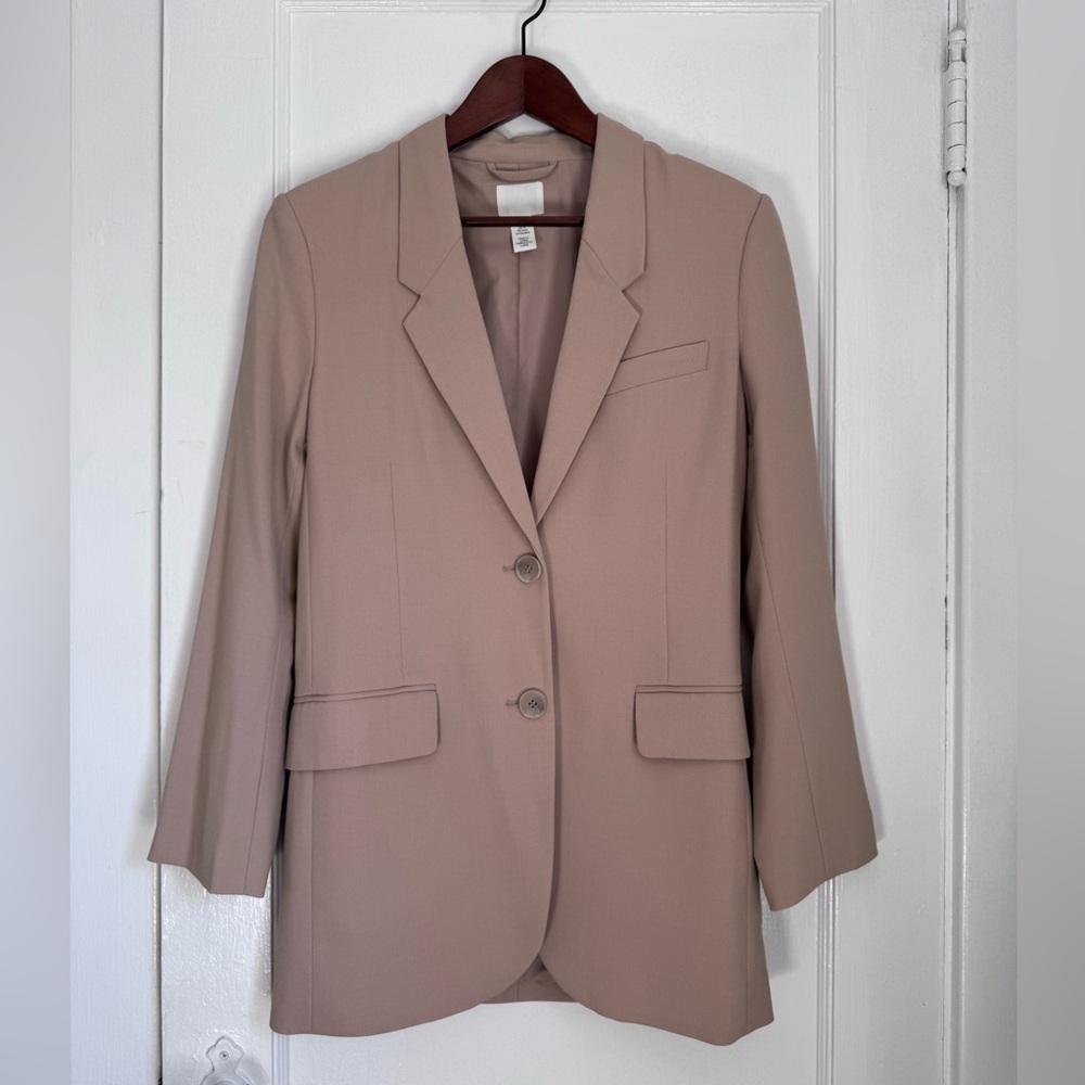 H&M Classic Women's Blazer Jacket in Taupe. XS